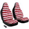 Tie Dye Red Stripe Print Pattern Car Seat Covers-grizzshop