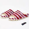Tie Dye Red Stripe Print Pattern Sandals-grizzshop