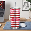 Tie Dye Red Stripe Print Pattern Tumbler-grizzshop