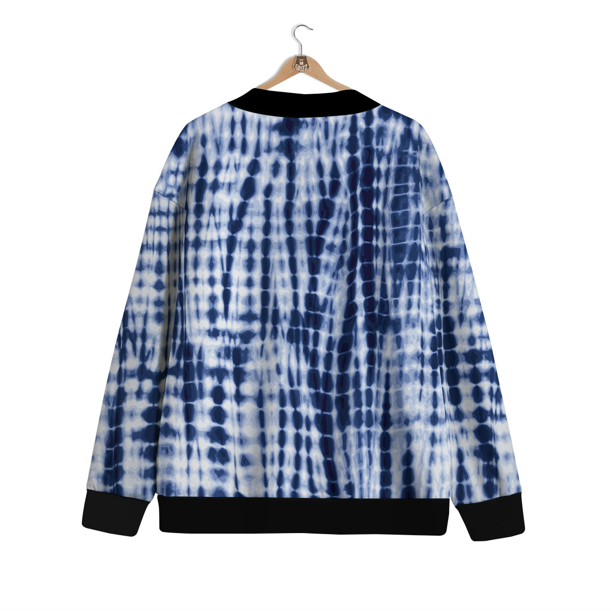 Tie Dye Shibori Blue Print Cardigan-grizzshop