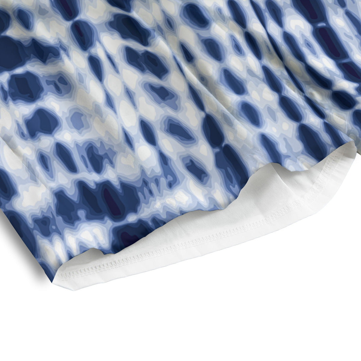 Tie Dye Shibori Blue Print Men's Athletic Shorts