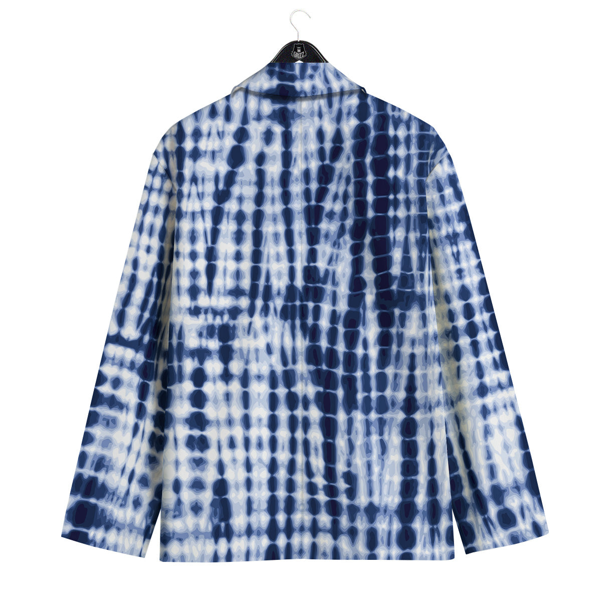 Tie Dye Shibori Blue Print Men's Sport Coat-grizzshop