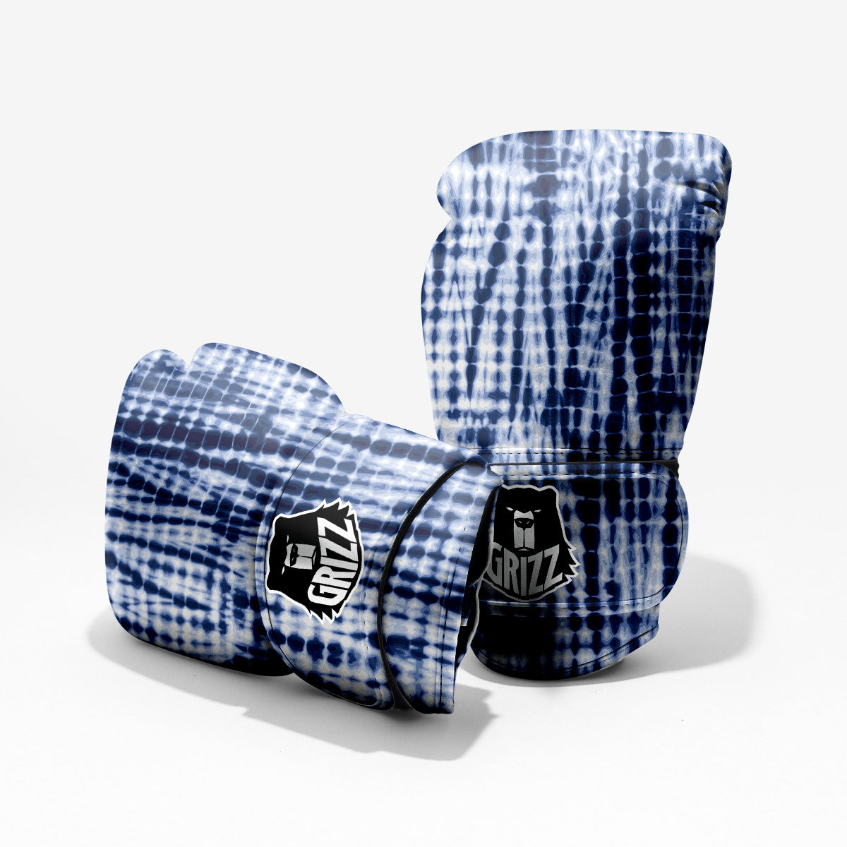 Tie Dye Shibori Blue Print Pro Boxing Glove