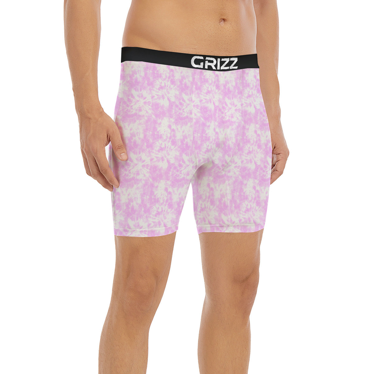 Tie Dye Shibori Pink Print Pattern Boxer Briefs-grizzshop