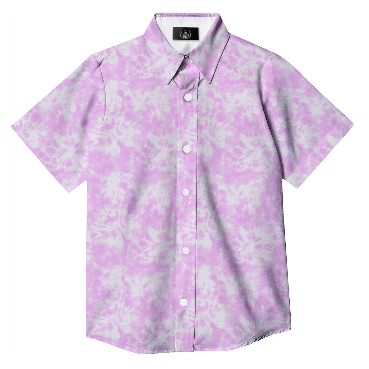Tie Dye Shibori Pink Print Pattern Button Up Shirt-grizzshop
