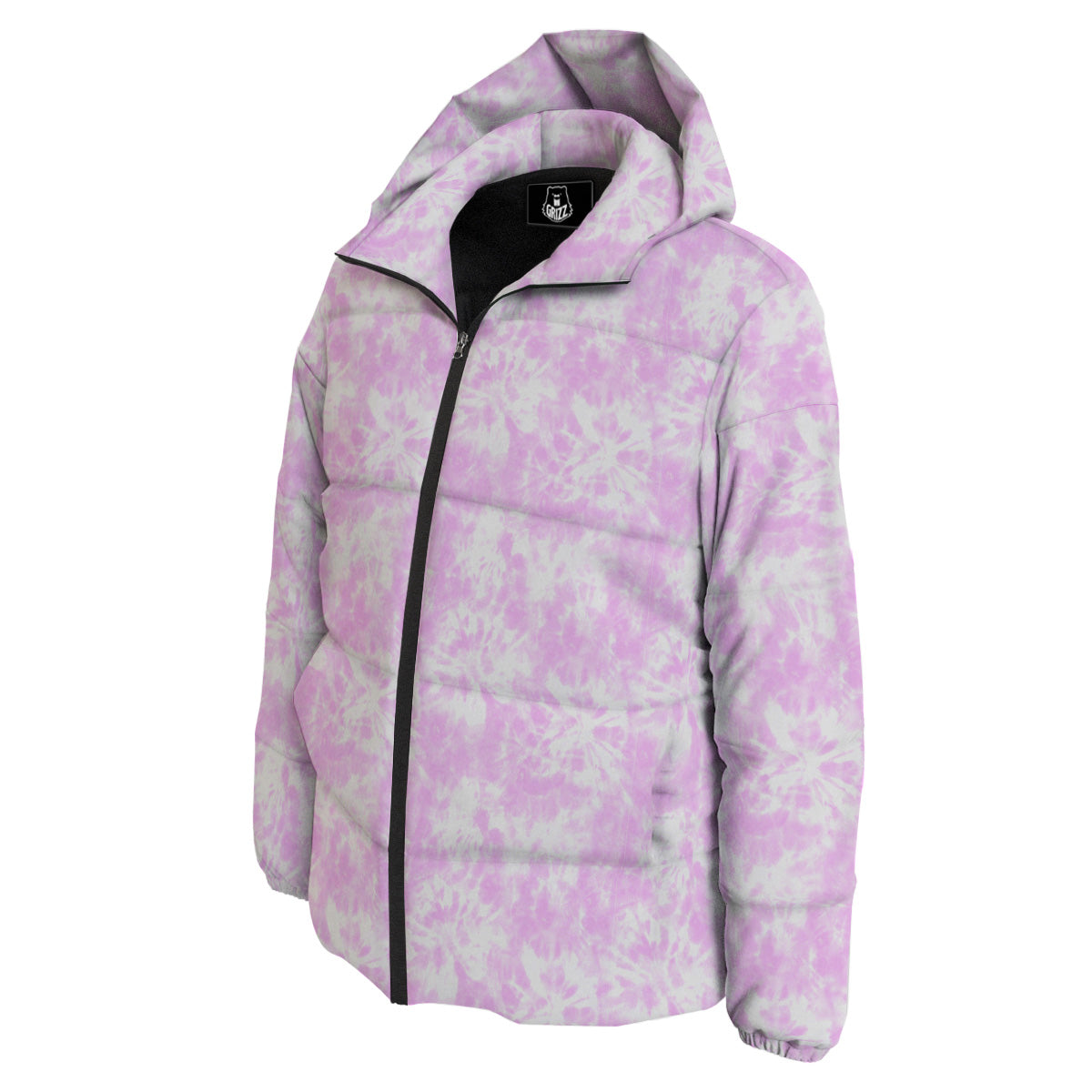 Tie Dye Shibori Pink Print Pattern Down Jacket-grizzshop