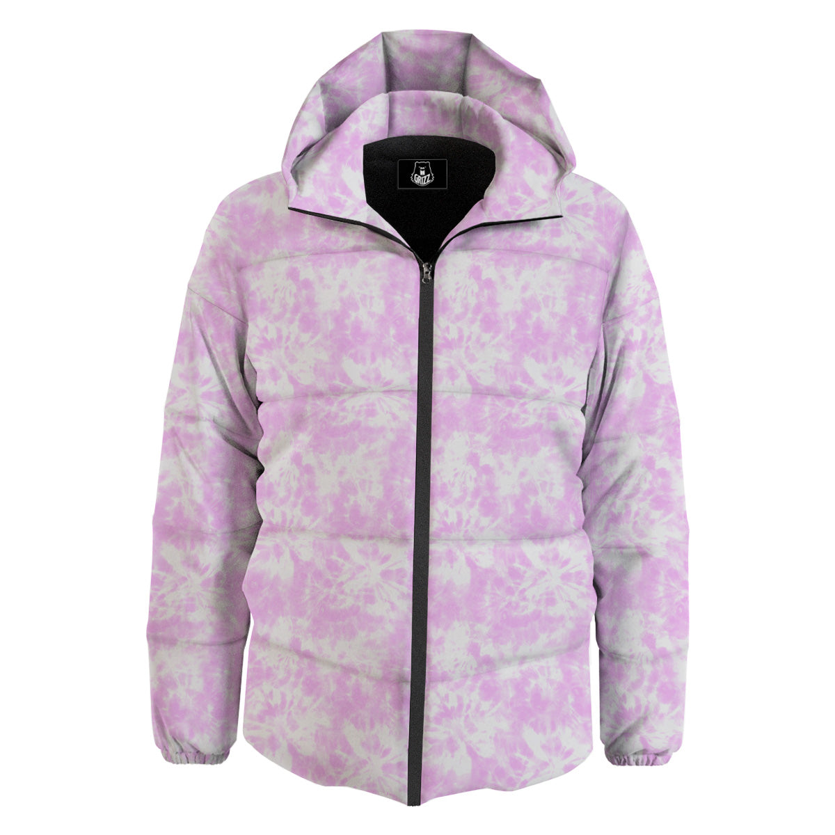 Tie Dye Shibori Pink Print Pattern Down Jacket-grizzshop