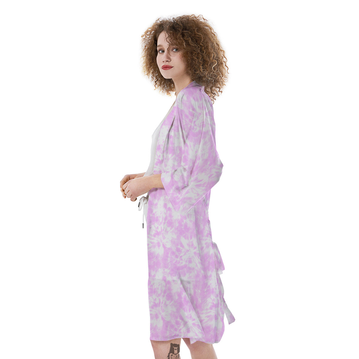 Tie Dye Shibori Pink Print Pattern Kimono-grizzshop
