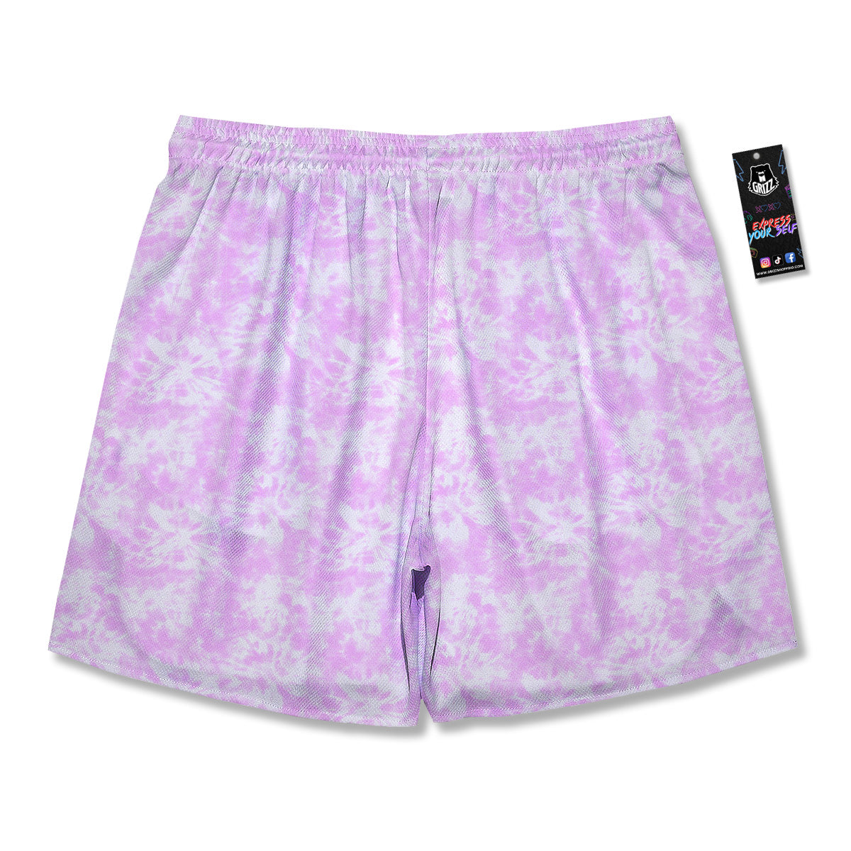 Tie Dye Shibori Pink Print Pattern Men's Running Shorts-grizzshop