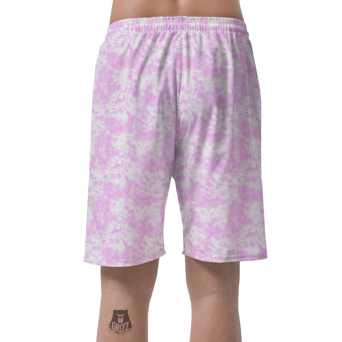 Tie Dye Shibori Pink Print Pattern Men's Shorts-grizzshop