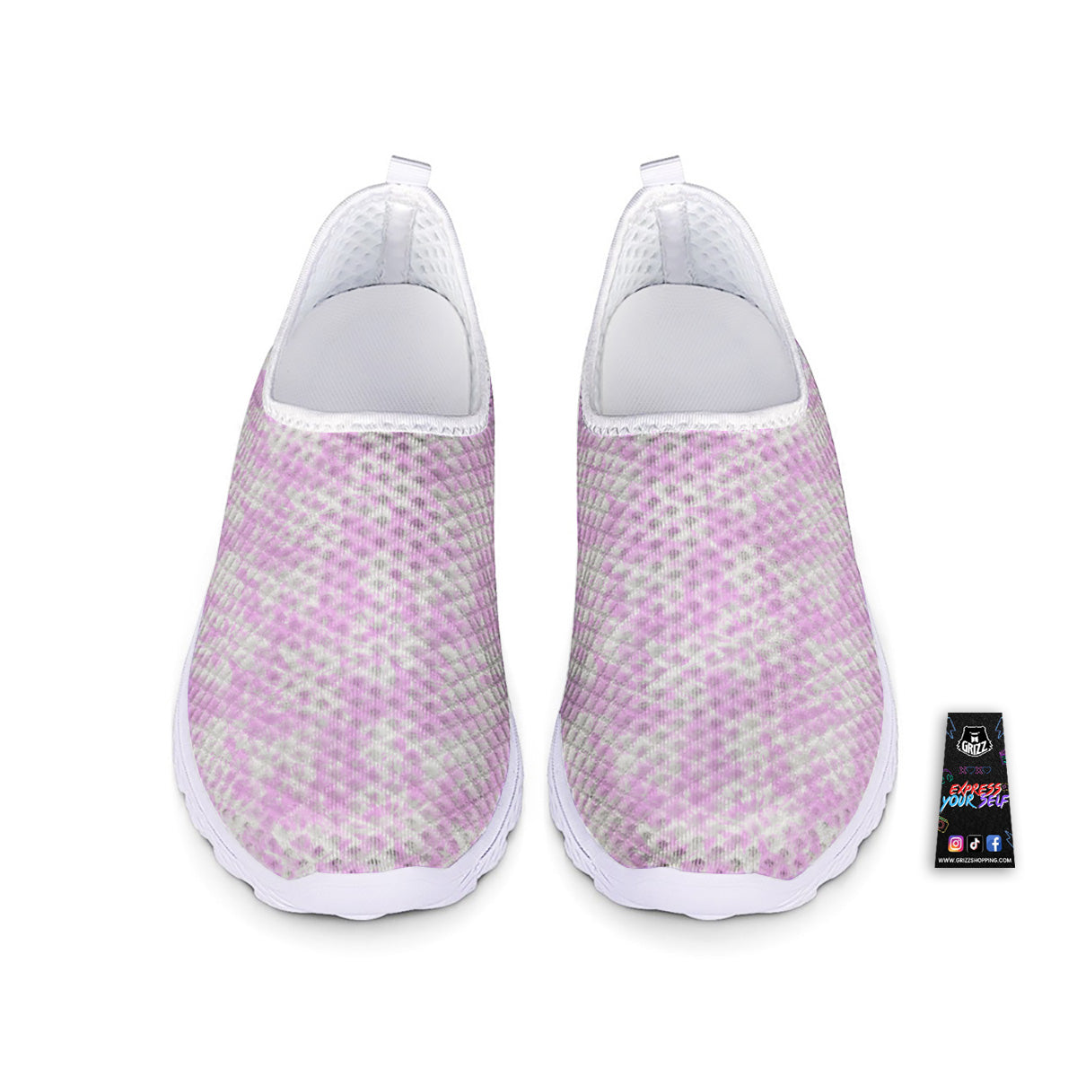 Tie Dye Shibori Pink Print Pattern Nurse Shoes-grizzshop