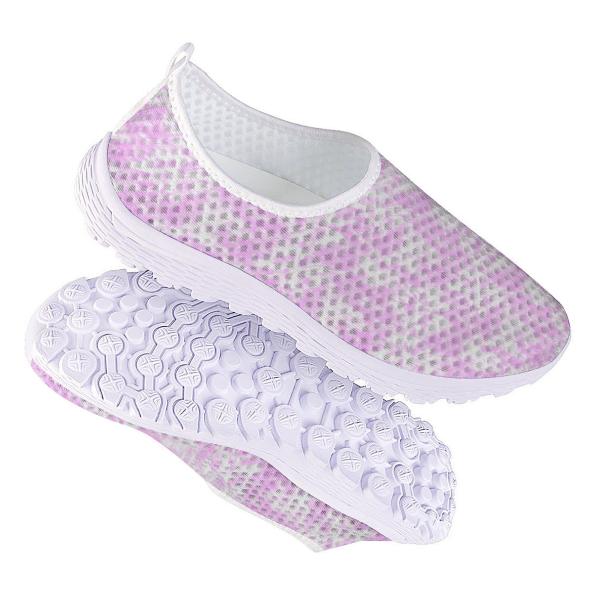 Tie Dye Shibori Pink Print Pattern Nurse Shoes-grizzshop