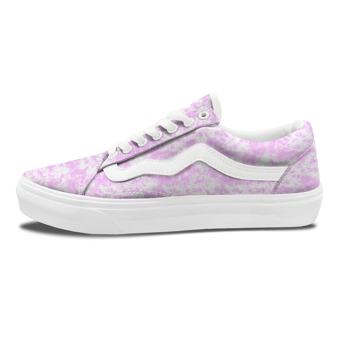 Tie Dye Shibori Pink Print Pattern Skate Shoes-grizzshop