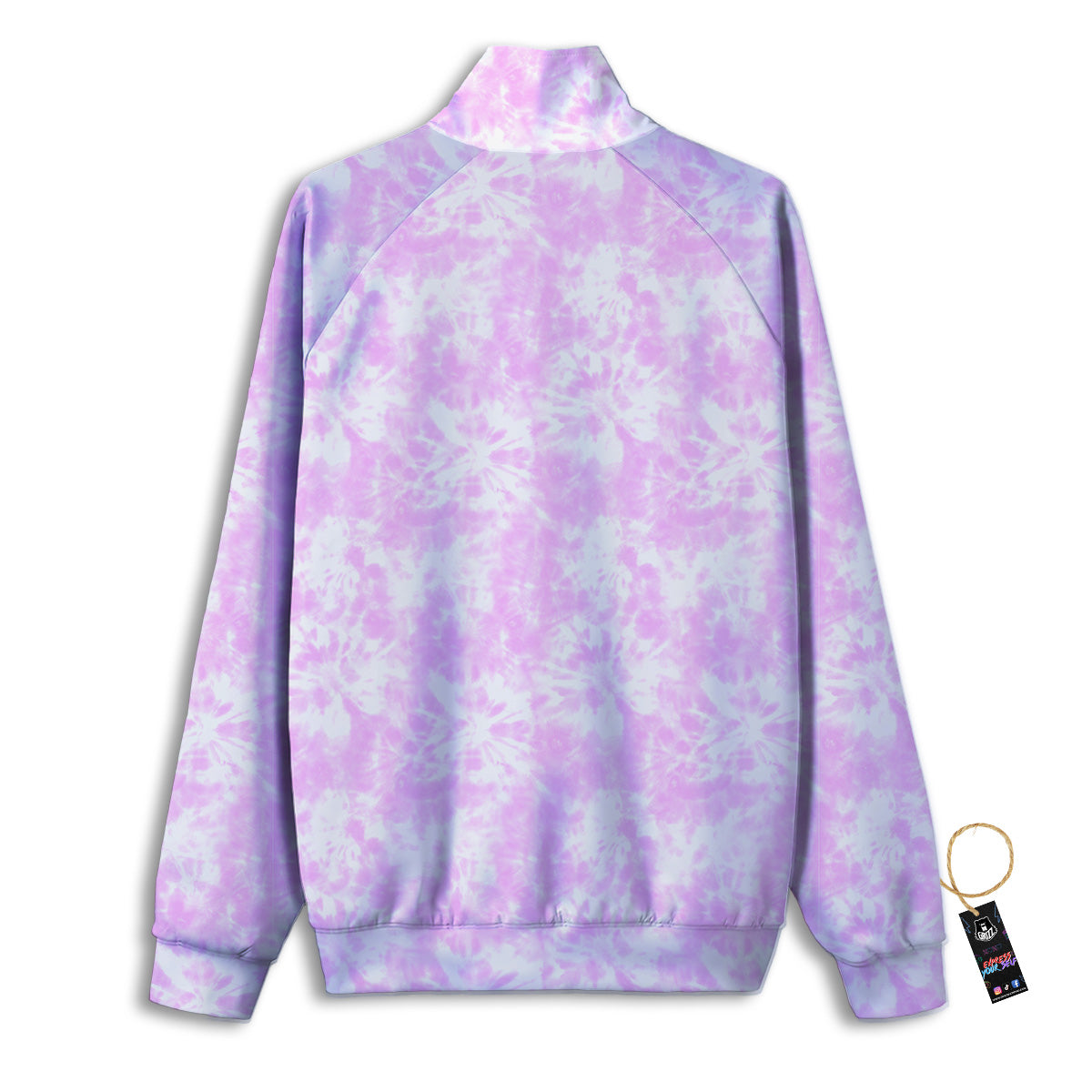 Tie Dye Shibori Pink Print Pattern Track Jacket-grizzshop