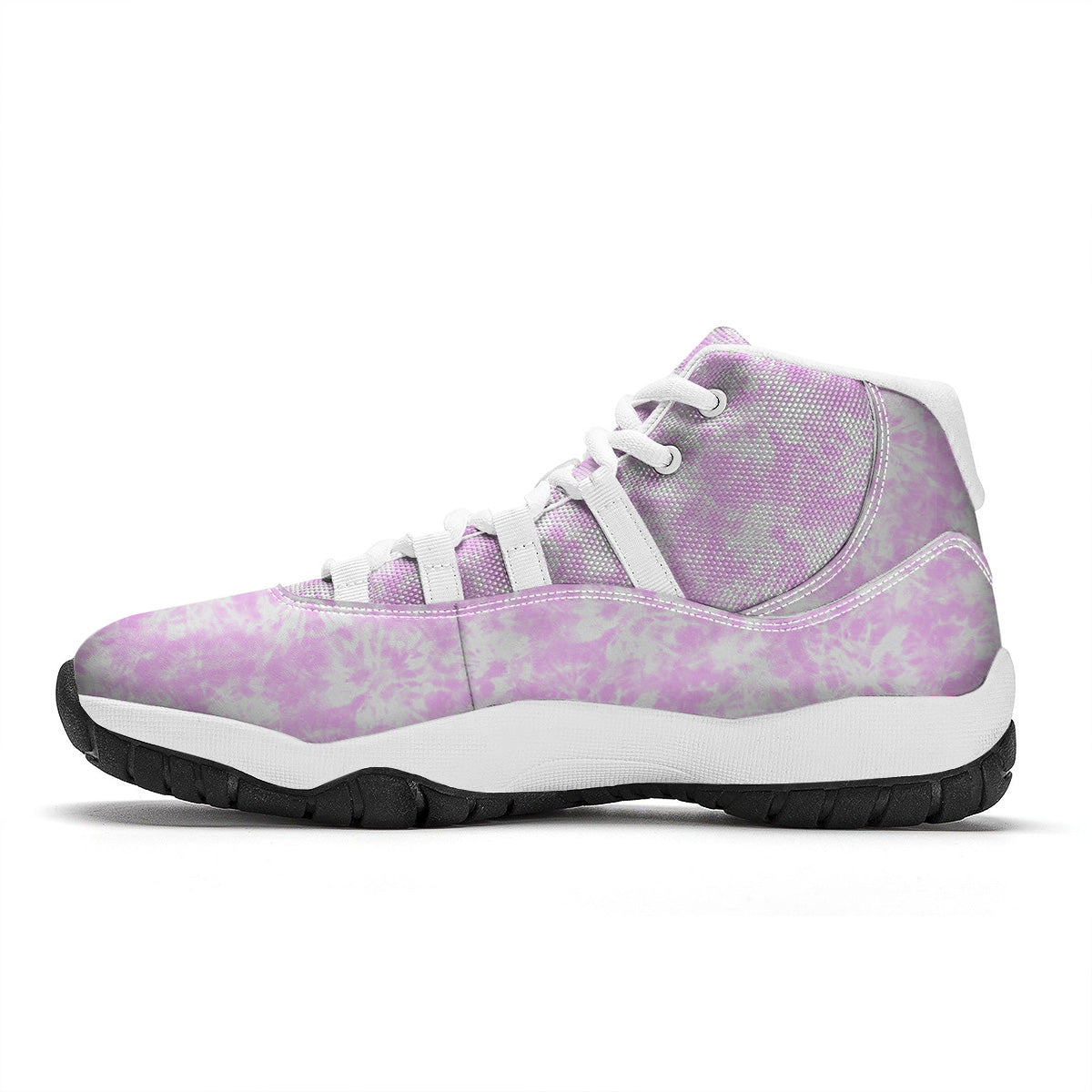 Tie Dye Shibori Pink Print Pattern White Bball Shoes-grizzshop