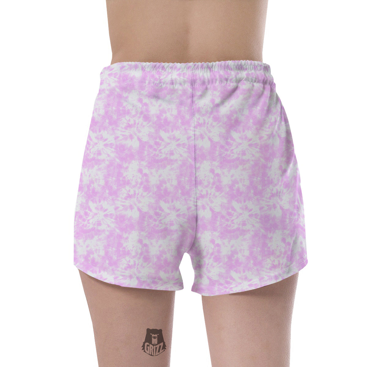 Tie Dye Shibori Pink Print Pattern Women's Shorts-grizzshop