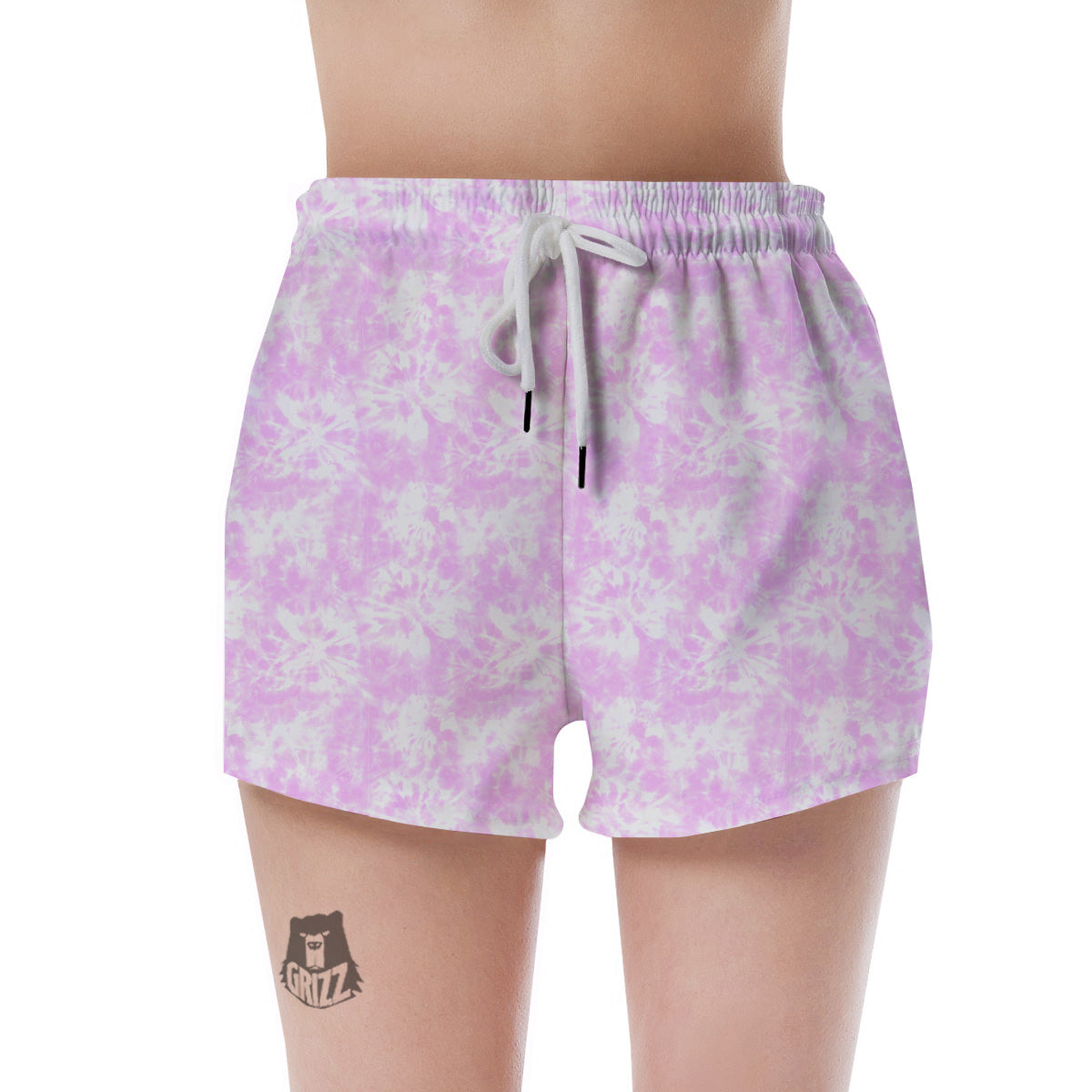 Tie Dye Shibori Pink Print Pattern Women's Shorts-grizzshop