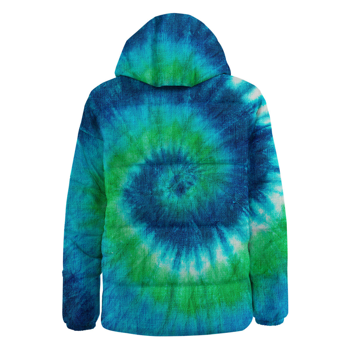 Tie Dye Spiral Print Down Jacket-grizzshop