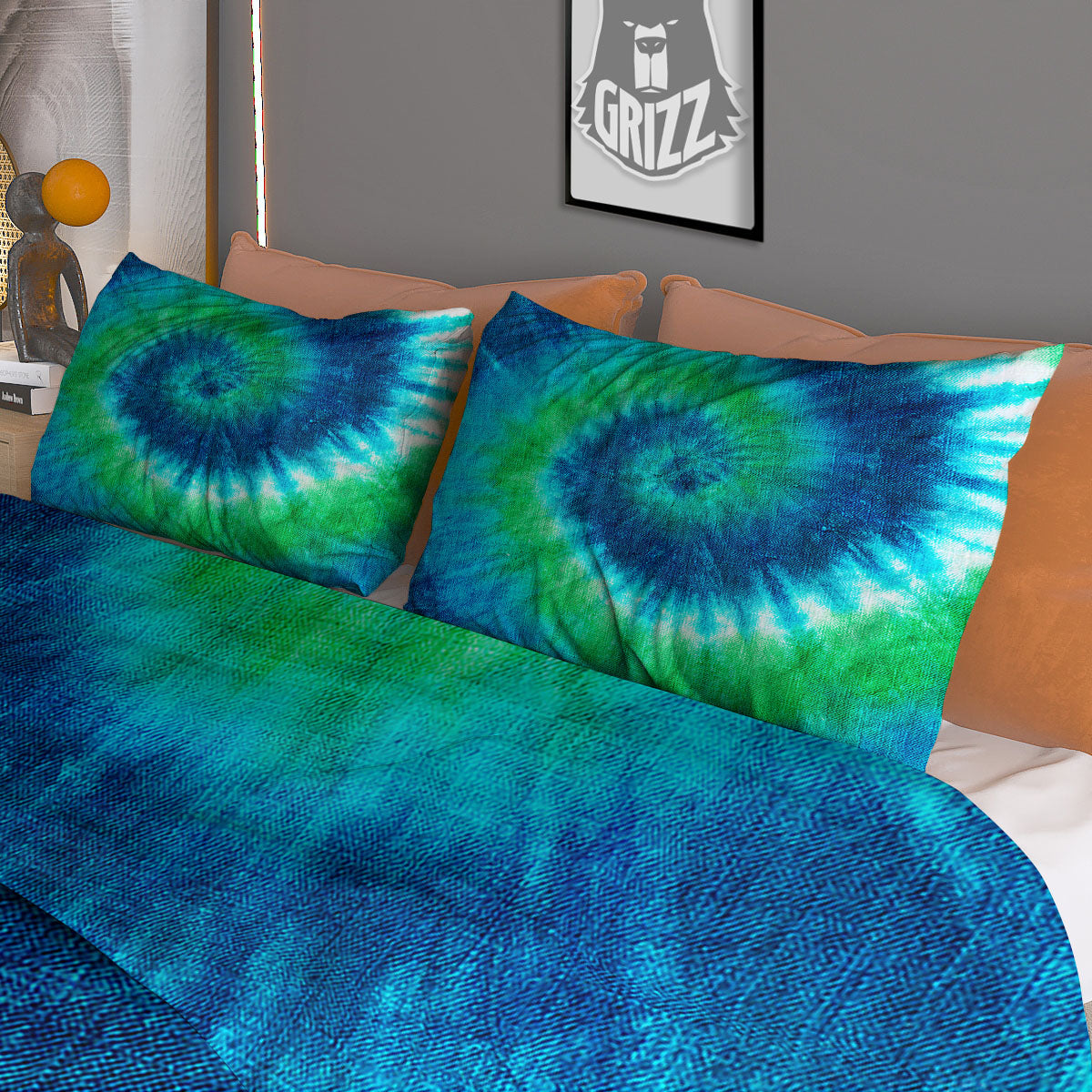 Tropical Teal Aloha Print Pattern Duvet Cover Bedding Set