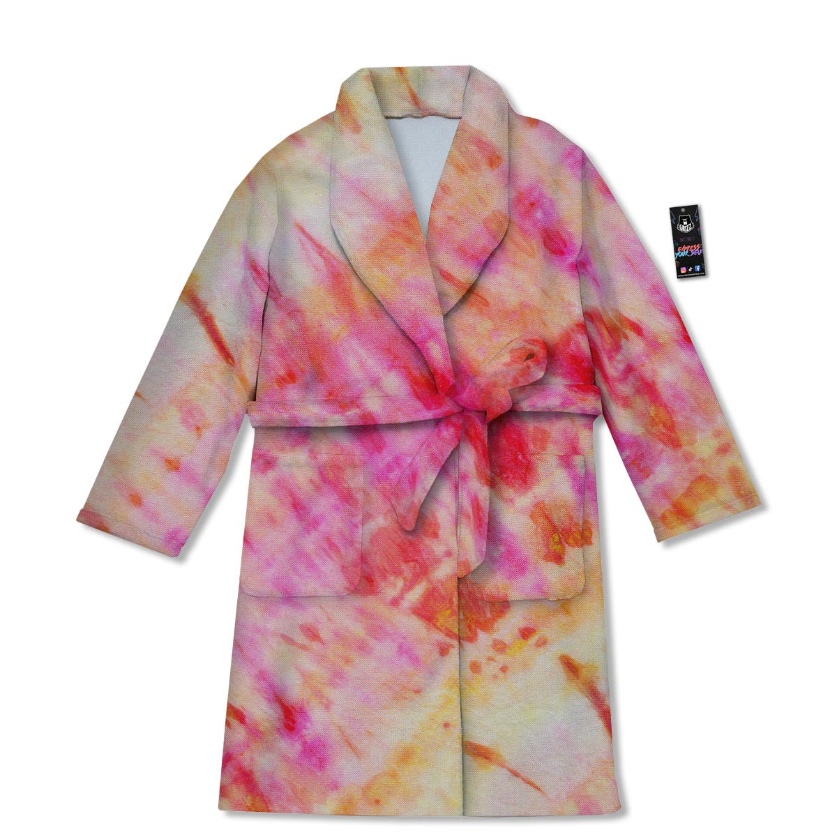 Tie Dye Summer Print Bathrobe-grizzshop
