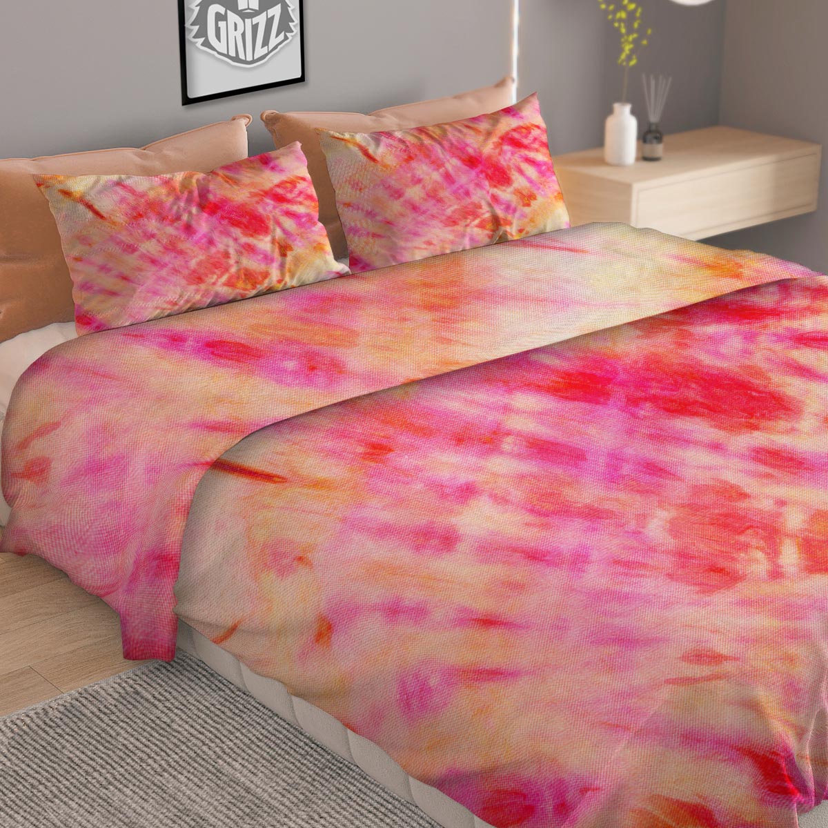 Tie Dye Summer Print Duvet Cover Bedding Set