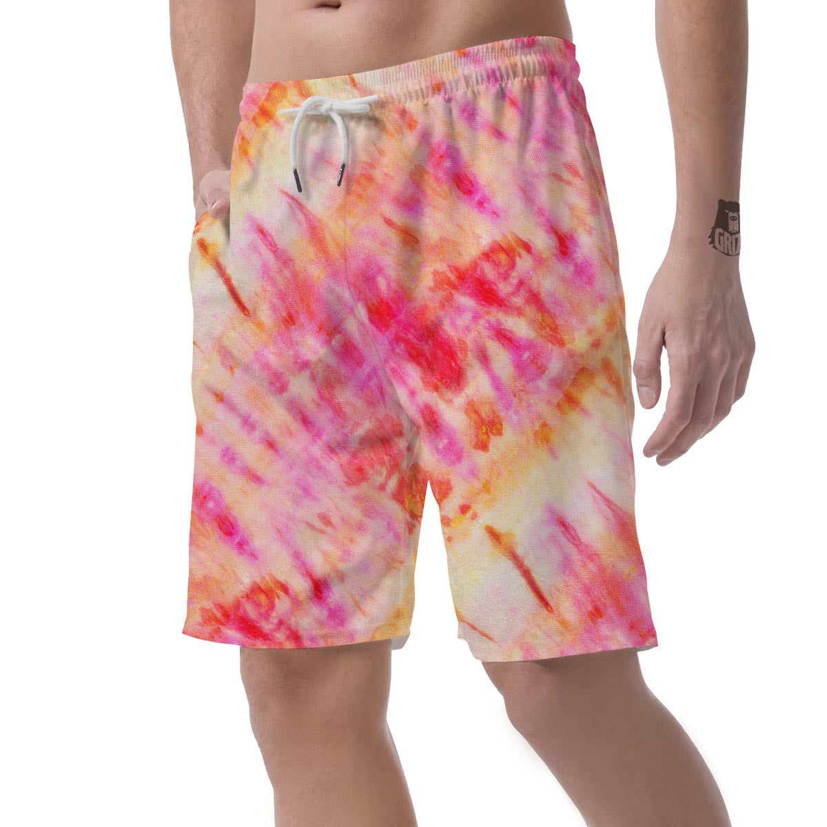 Tie Dye Summer Print Men's Shorts-grizzshop