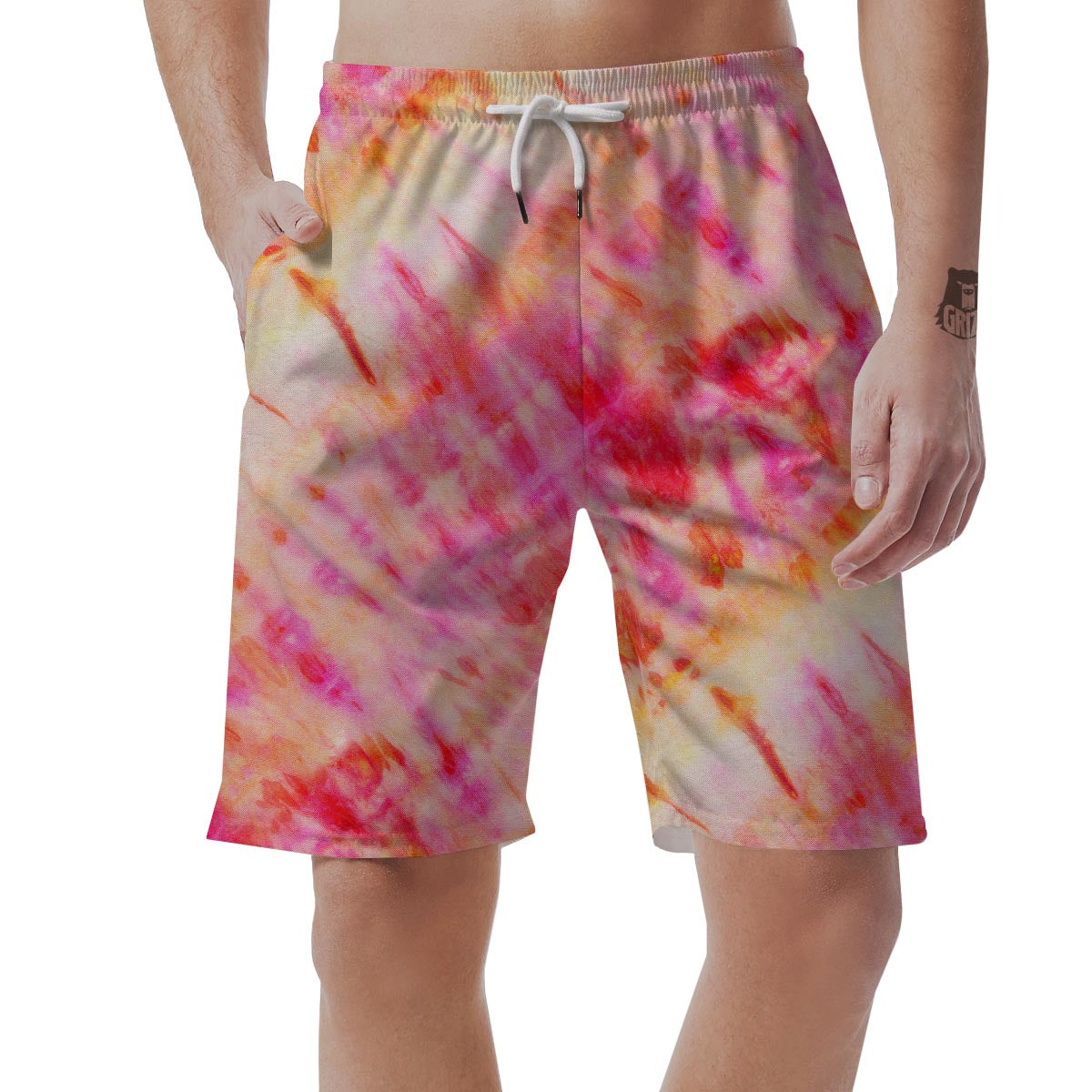Tie Dye Summer Print Men's Shorts-grizzshop