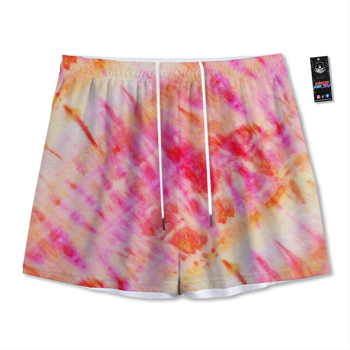 Tie Dye Summer Print Mesh Shorts