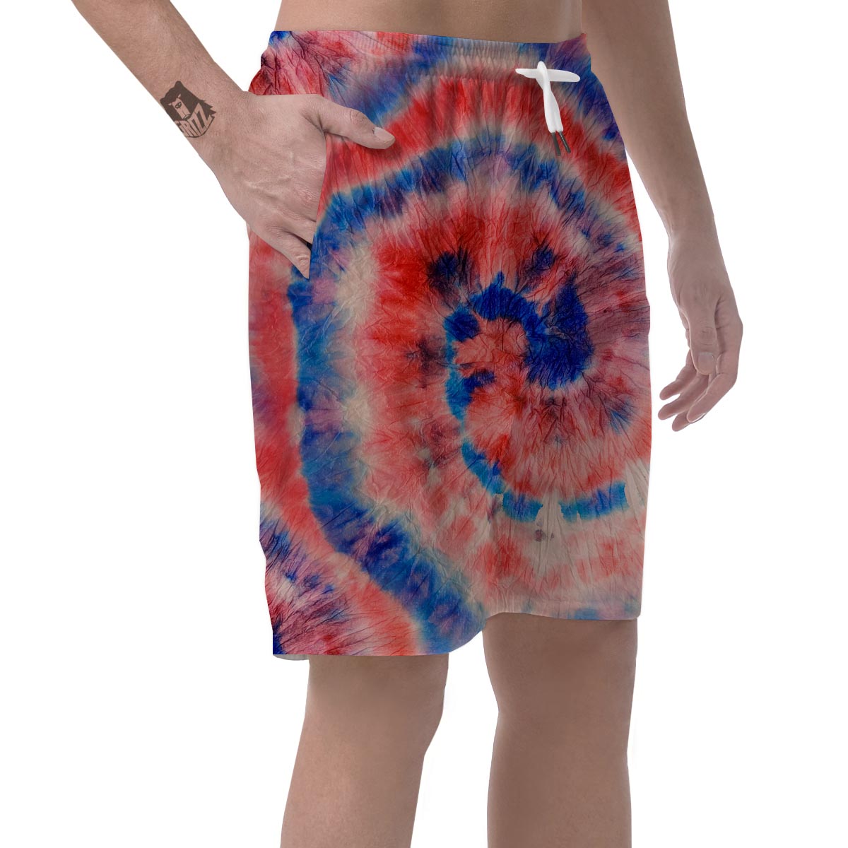 Tie Dye Swirl Batik Men's Shorts-grizzshop