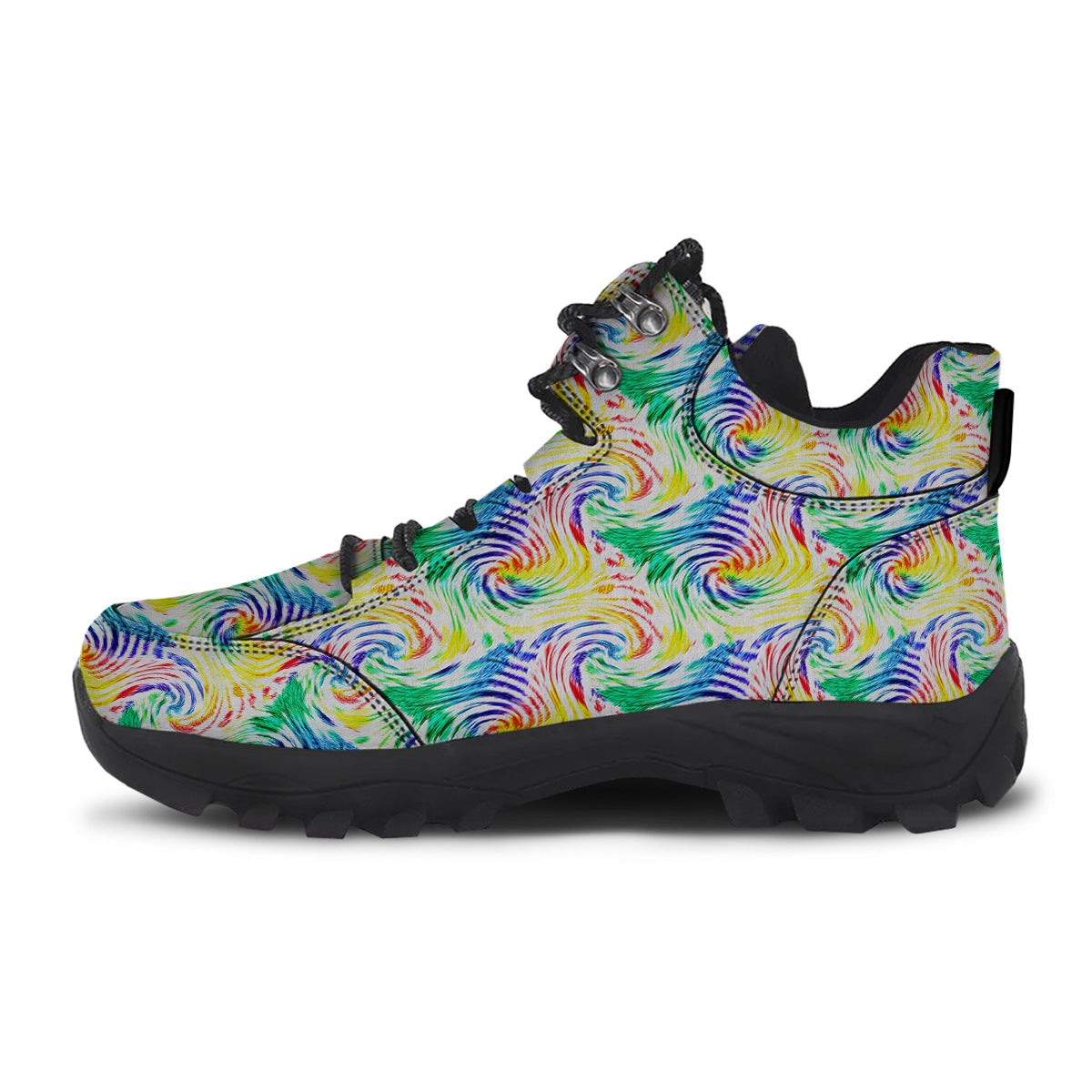 Tie Dye Swirl Colorful Print Pattern Hiking Shoes-grizzshop