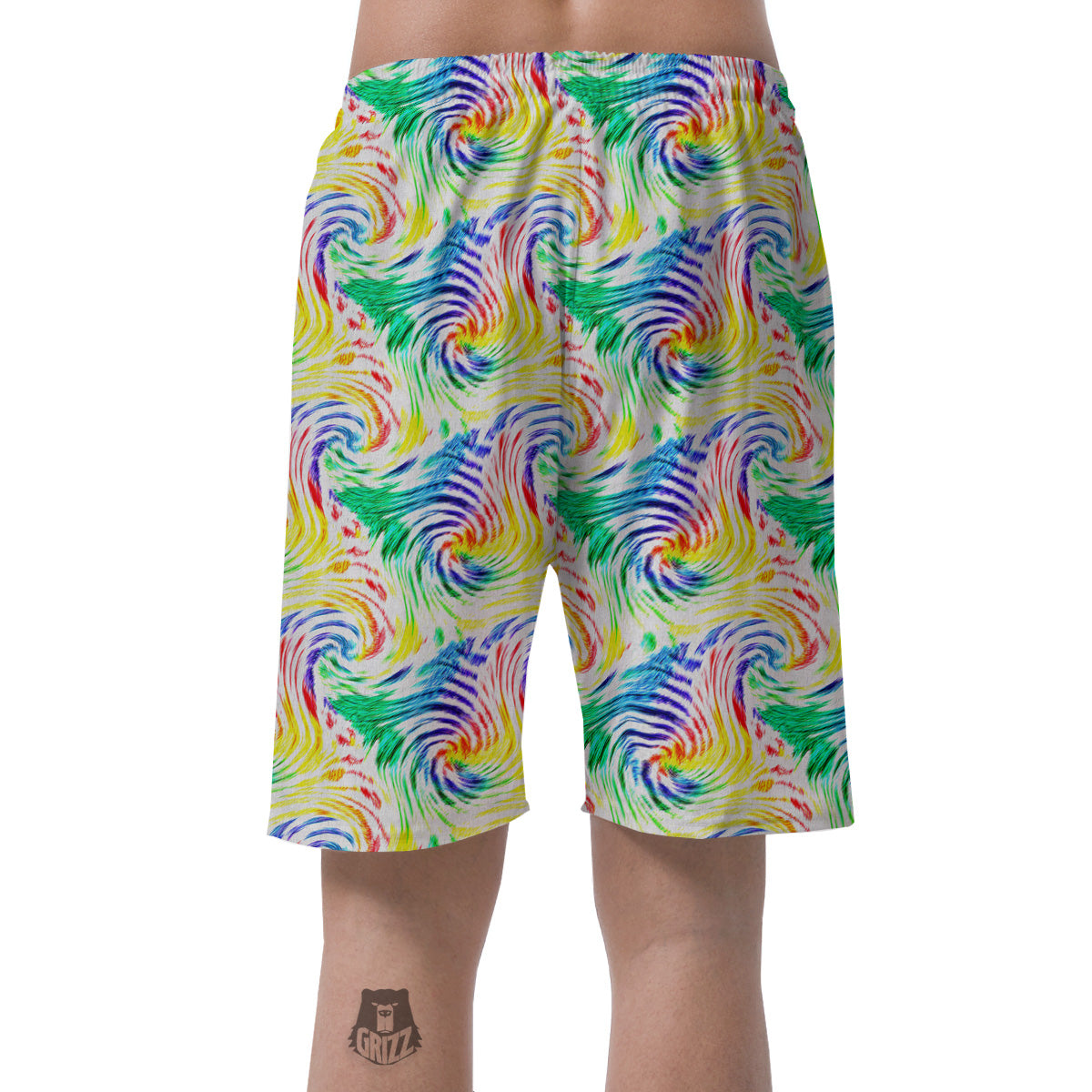 Tie Dye Swirl Colorful Print Pattern Men's Shorts-grizzshop