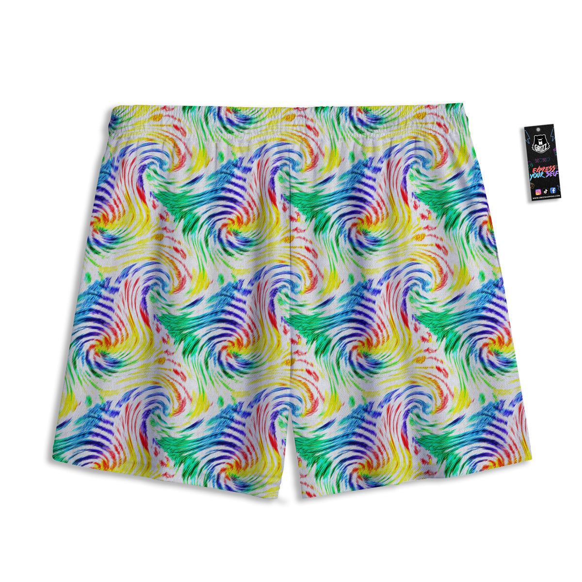 Trippy Psychedelic Dark Print Mesh Shorts