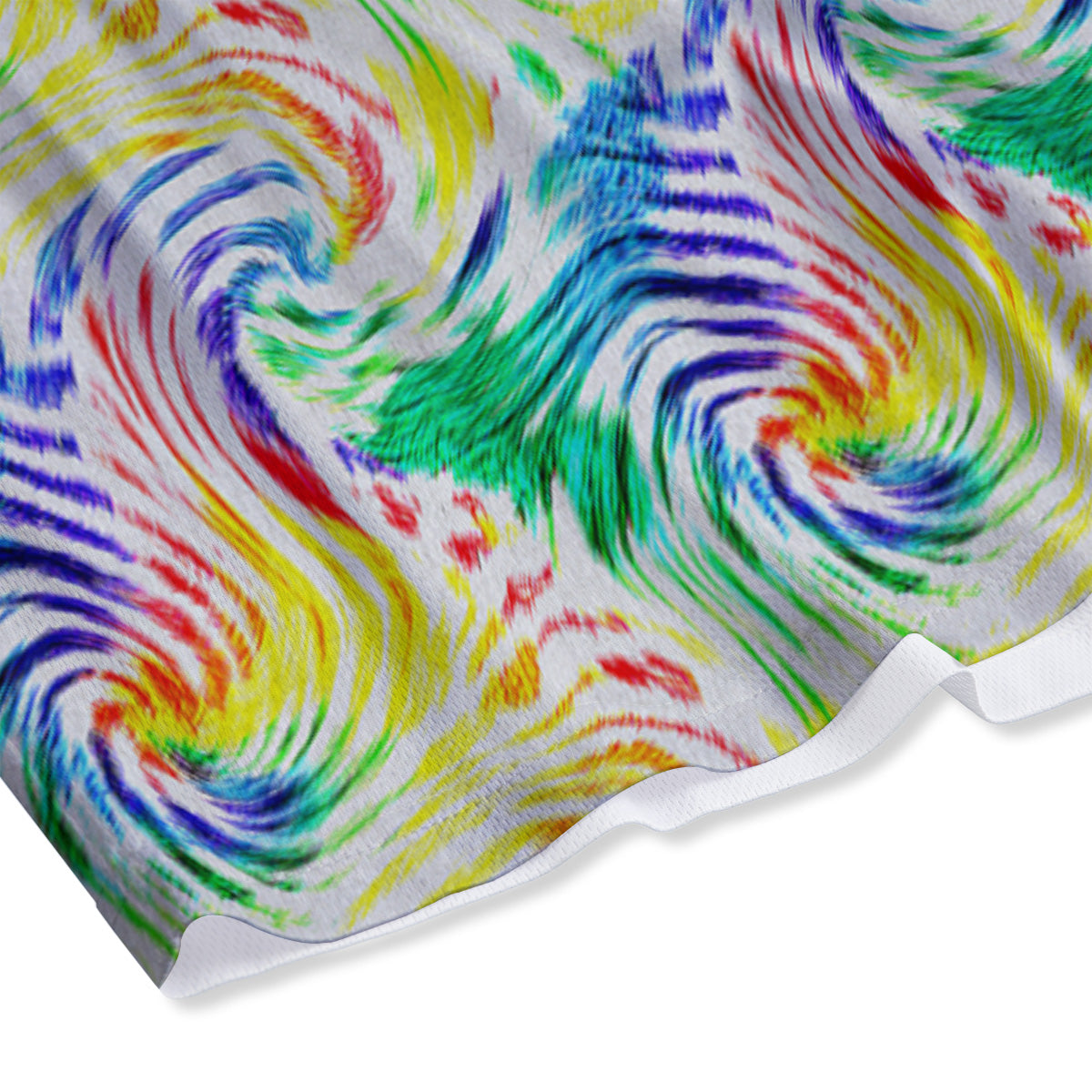 Trippy Psychedelic Dark Print Mesh Shorts