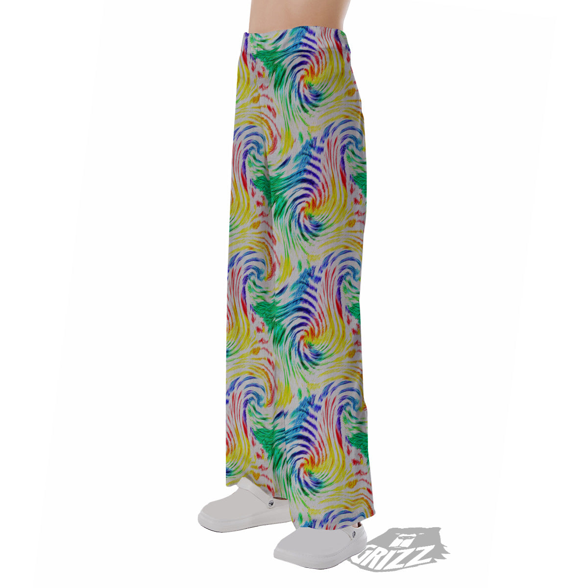 Tie Dye Swirl Colorful Print Pattern Pajama Pants-grizzshop