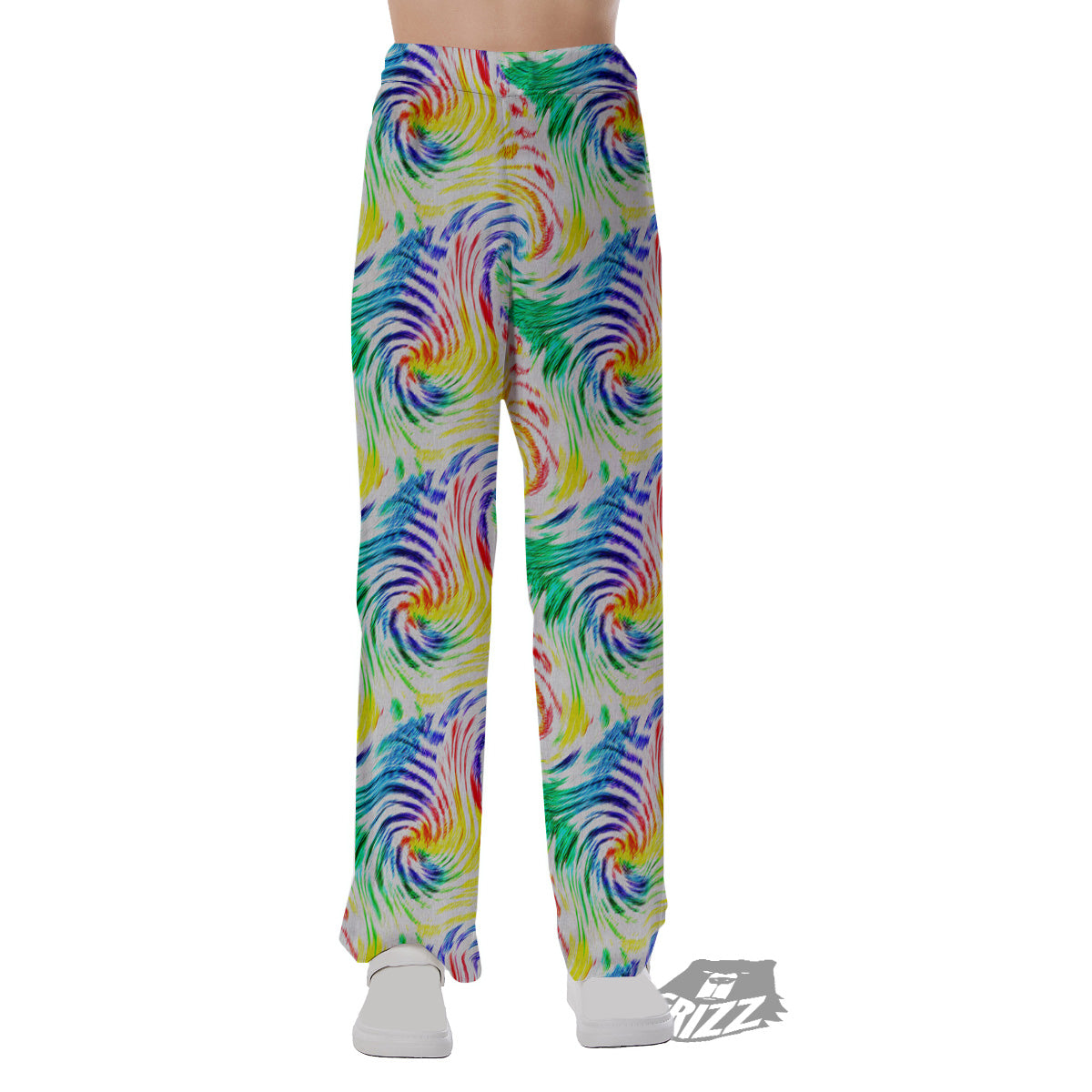 Tie Dye Swirl Colorful Print Pattern Pajama Pants-grizzshop