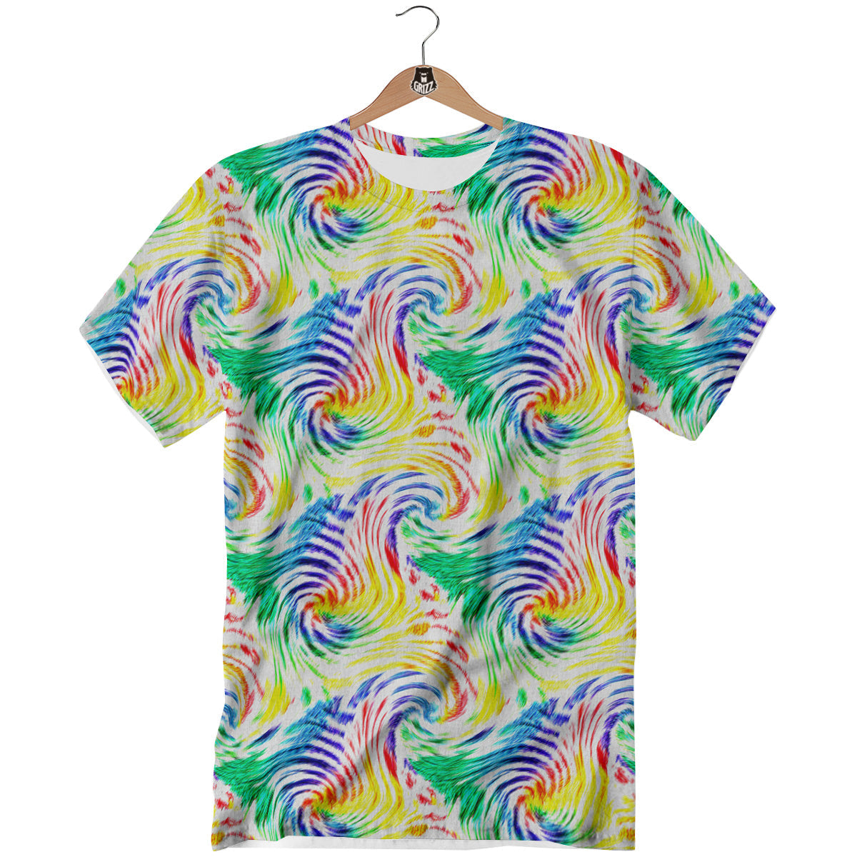 Tie Dye Swirl Colorful Print Pattern T-Shirt-grizzshop