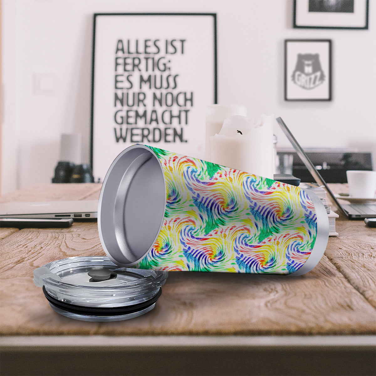 Tie Dye Swirl Colorful Print Pattern Tumbler-grizzshop