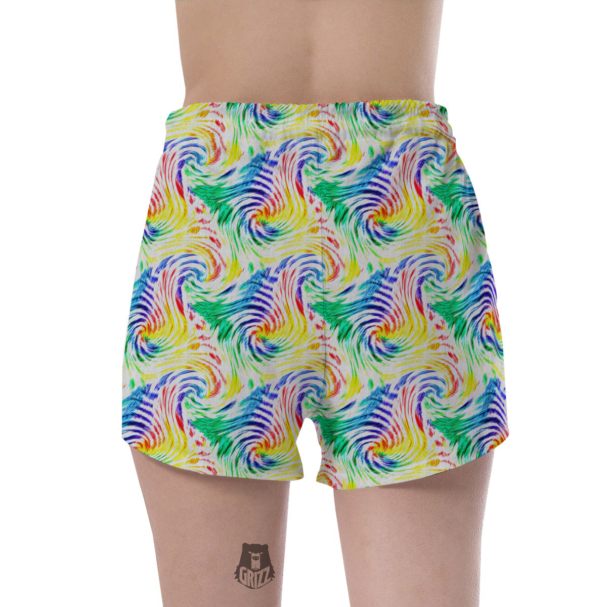 Tie Dye Swirl Colorful Print Pattern Women's Shorts-grizzshop