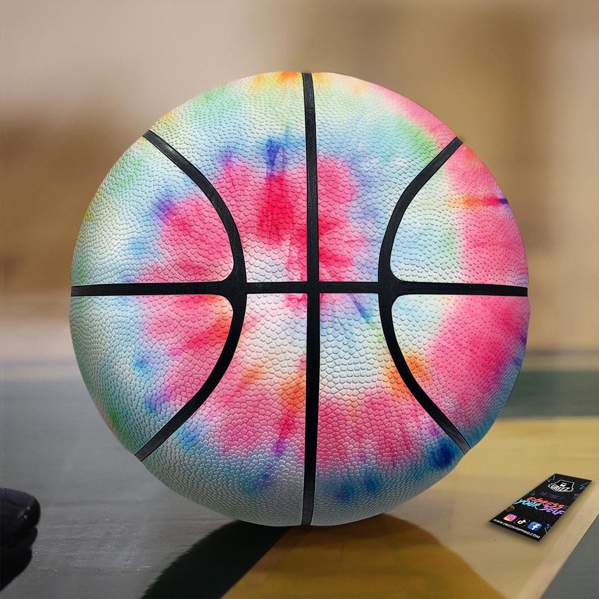 Tie Dye Swirl Print Basketball