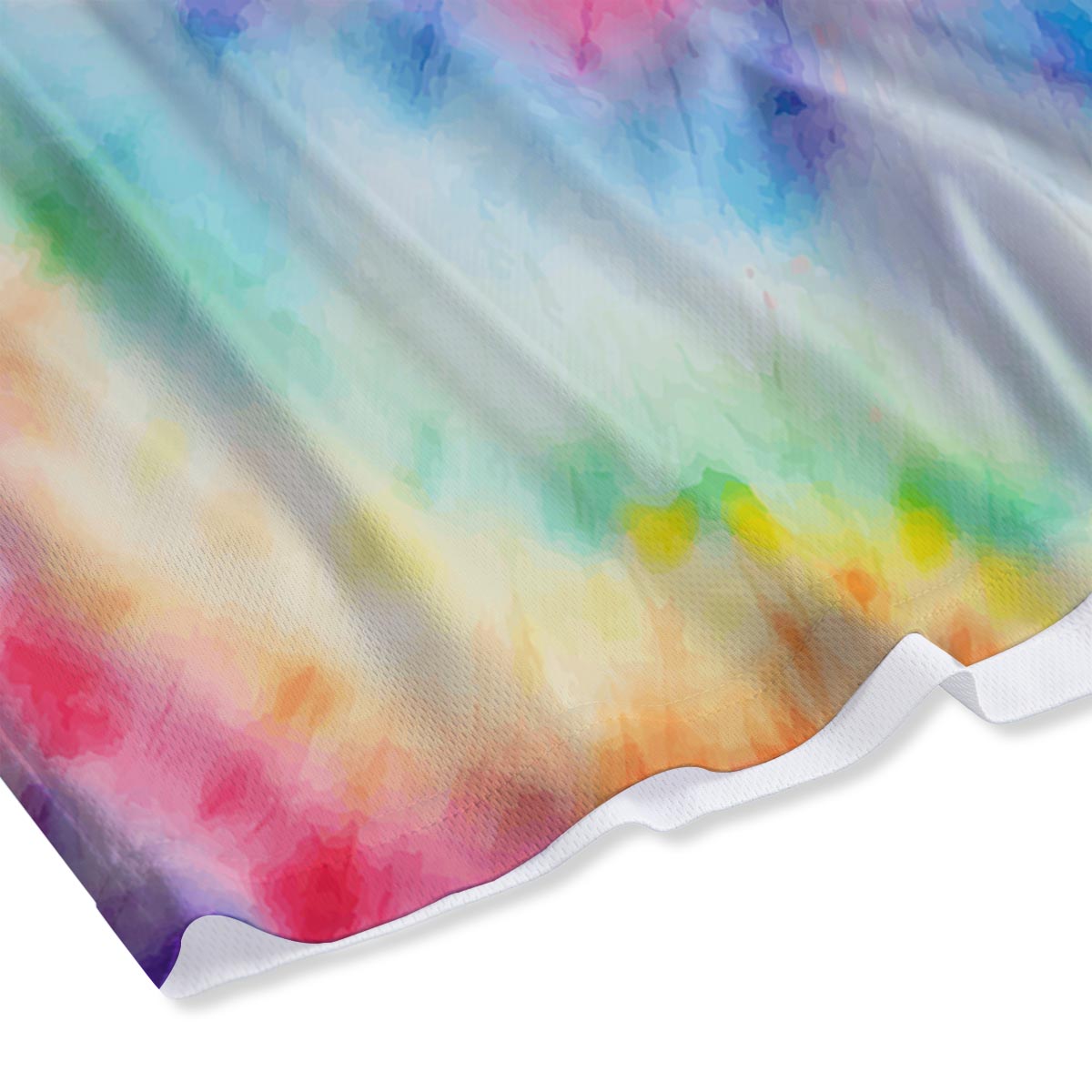 Tie Dye Swirl Print Mesh Shorts