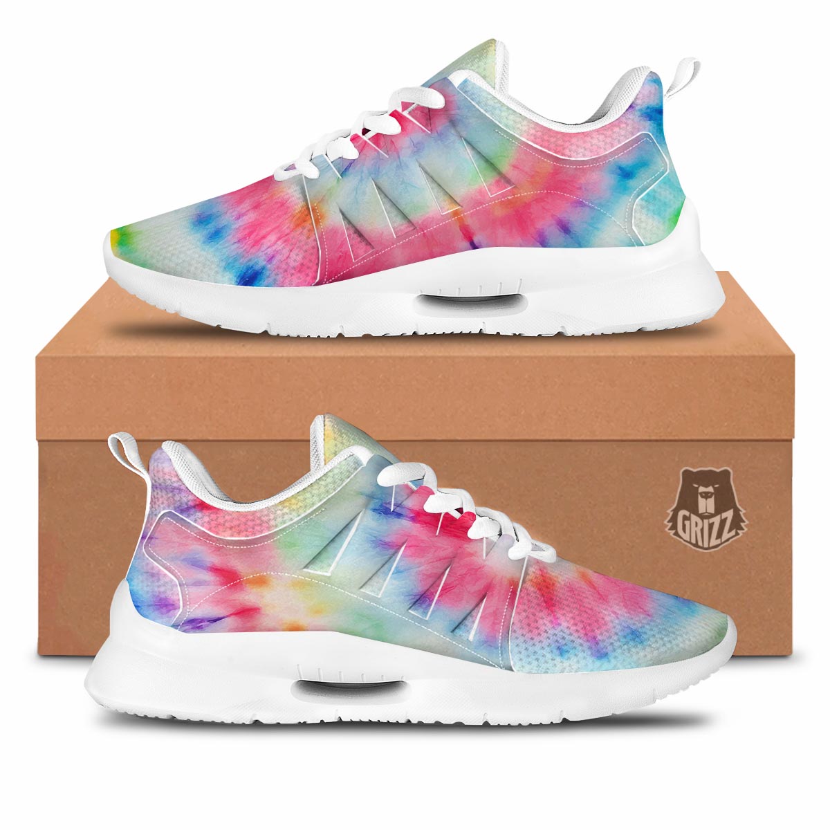Tie Dye Swirl Print Tennis Shoes-grizzshop