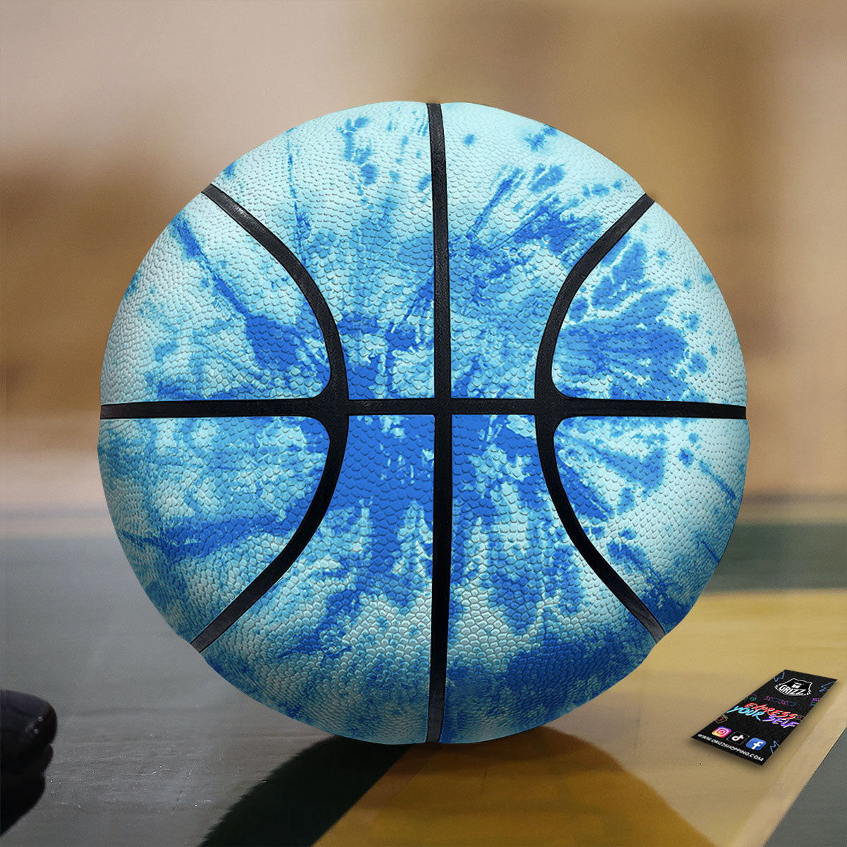 Tie Dye Turquoise Print Basketball