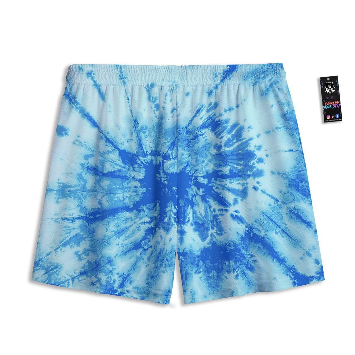 Tie Dye Turquoise Print Mesh Shorts