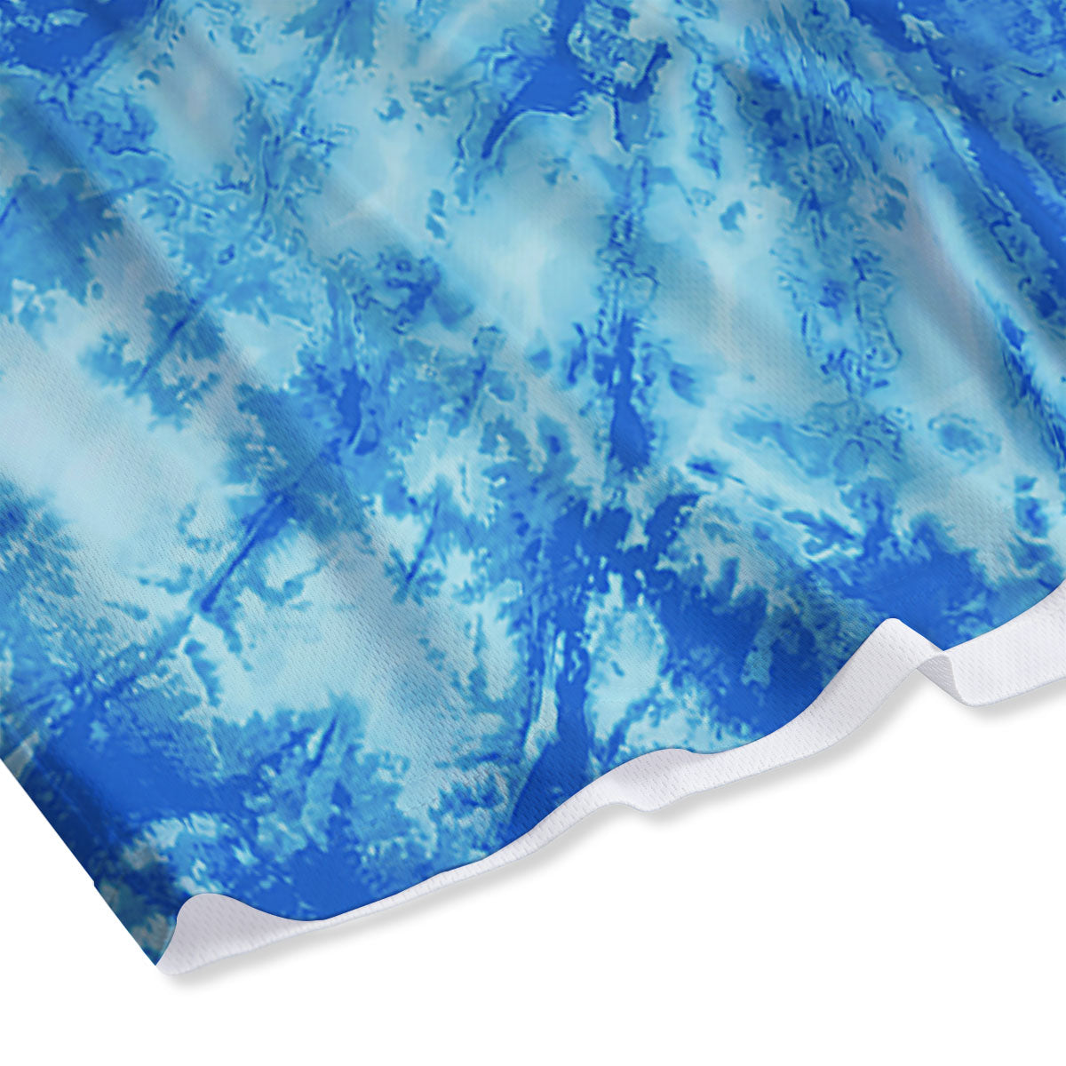 Tie Dye Turquoise Print Mesh Shorts