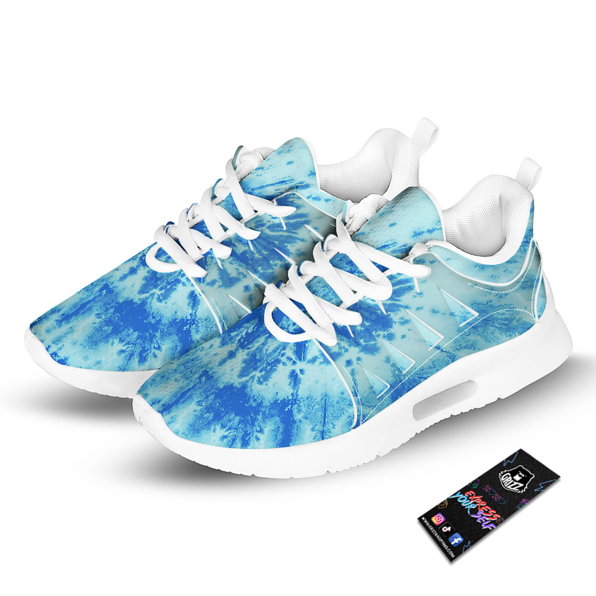 Tie Dye Turquoise Print Tennis Shoes-grizzshop