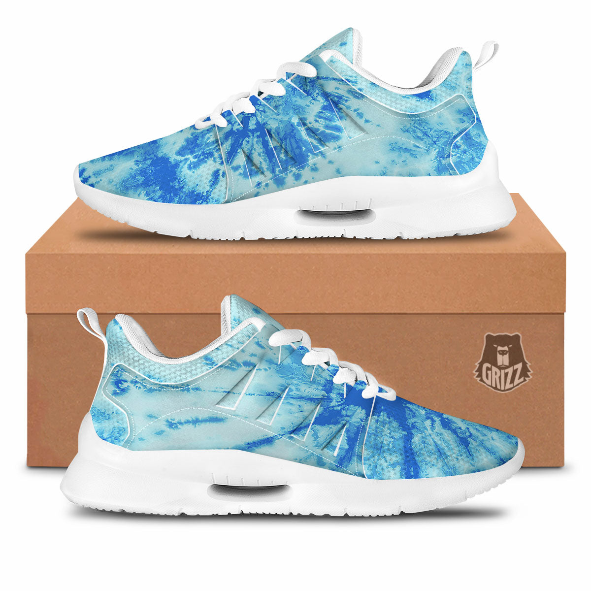 Tie Dye Turquoise Print Tennis Shoes-grizzshop