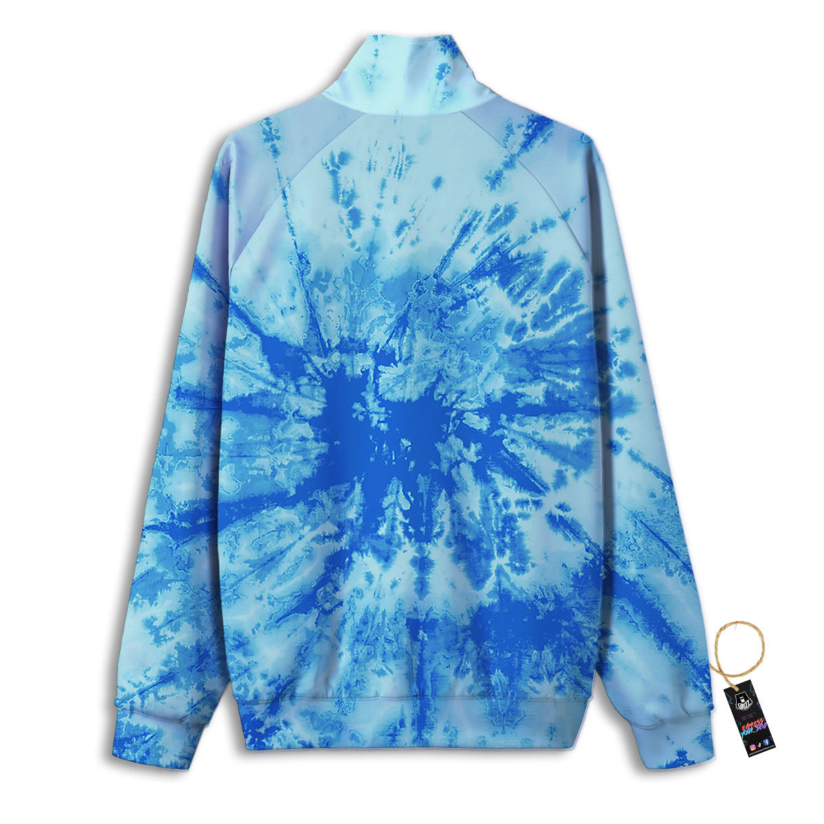 Tie Dye Turquoise Print Track Jacket-grizzshop