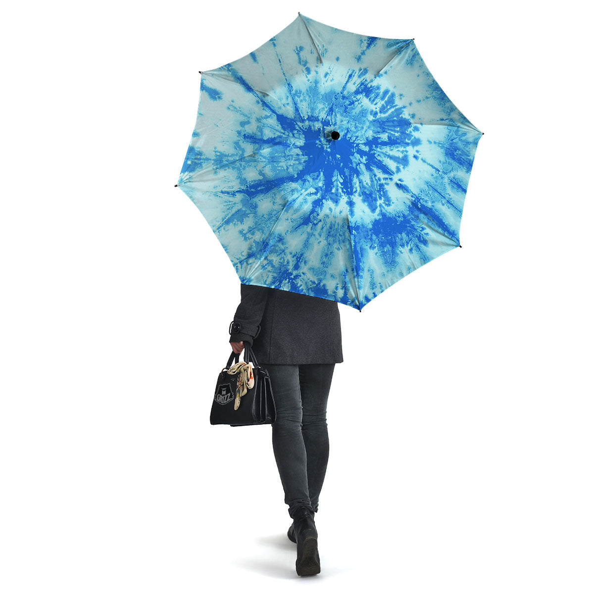 Tie Dye Turquoise Print Umbrella-grizzshop