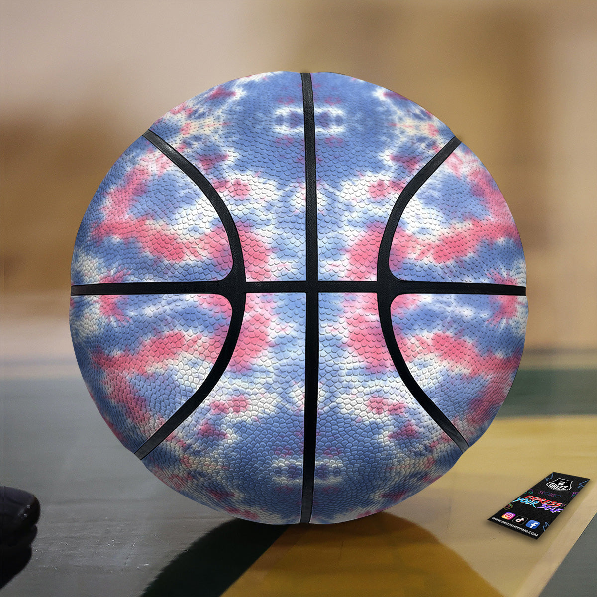Tie Dye Two Tone Print Pattern Basketball-grizzshop