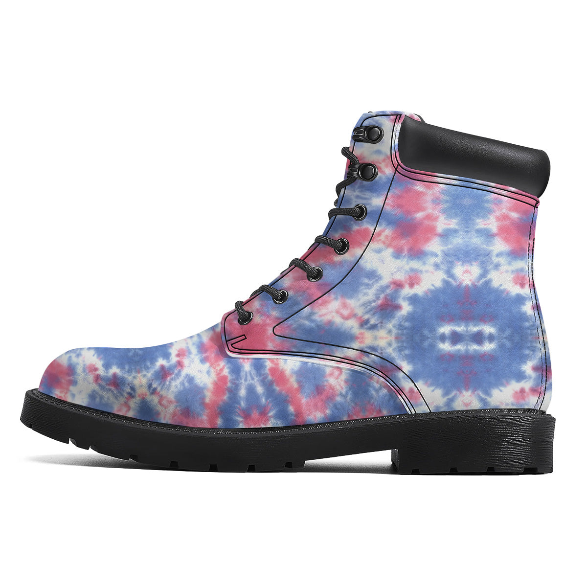 Tie Dye Two Tone Print Pattern Boots-grizzshop